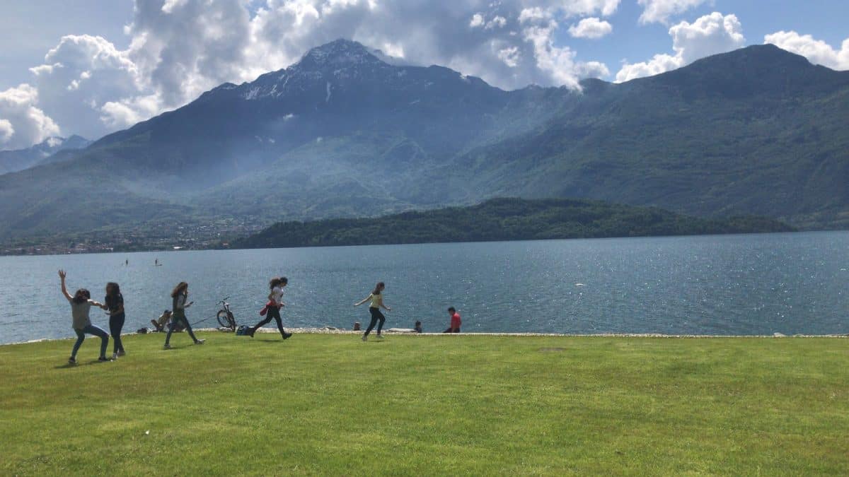 Vernieuwde strand Ostello Domaso